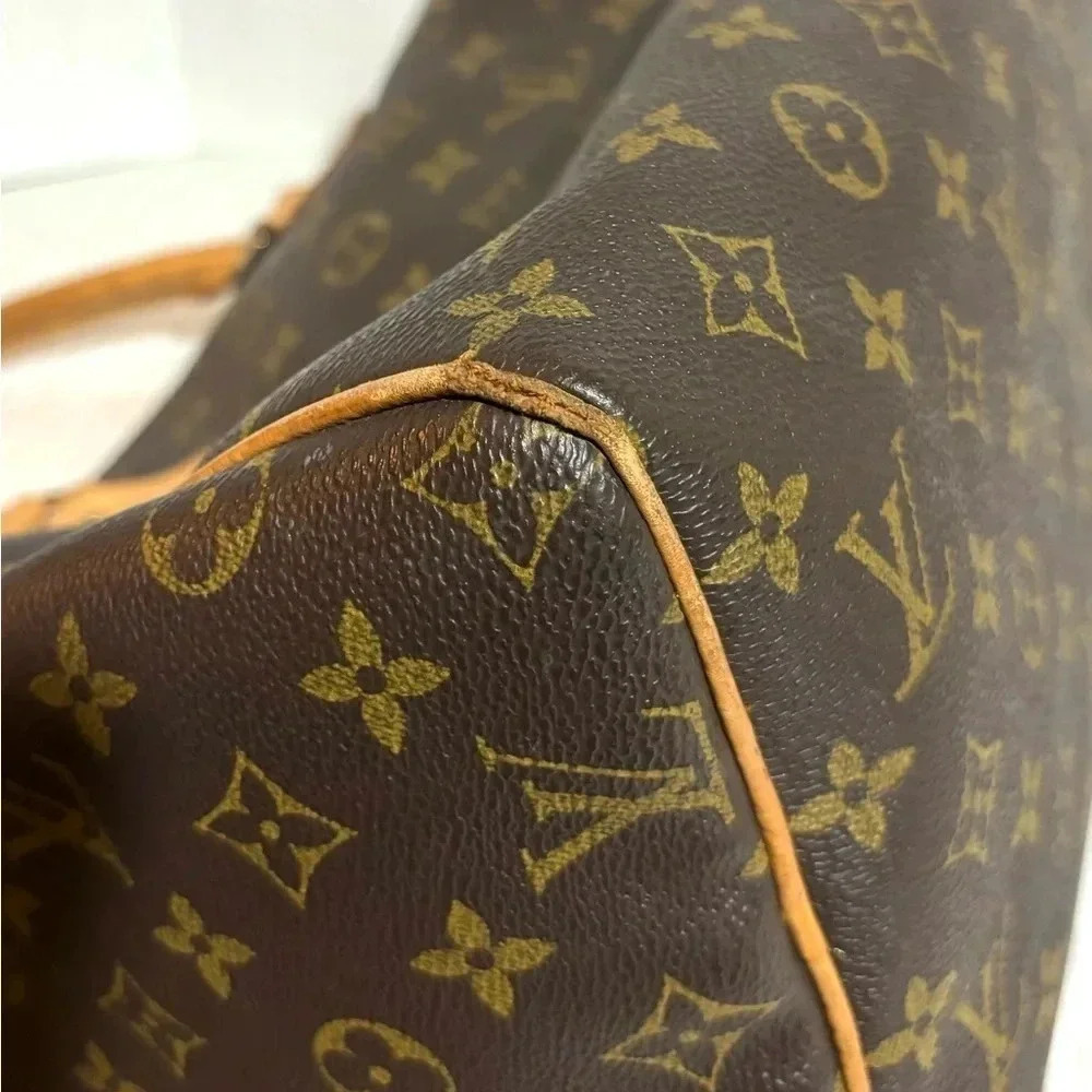 Louis Vuitton monogram speedy 45 vintage brown coated canvas LV top handle bag - Picture 9 of 13